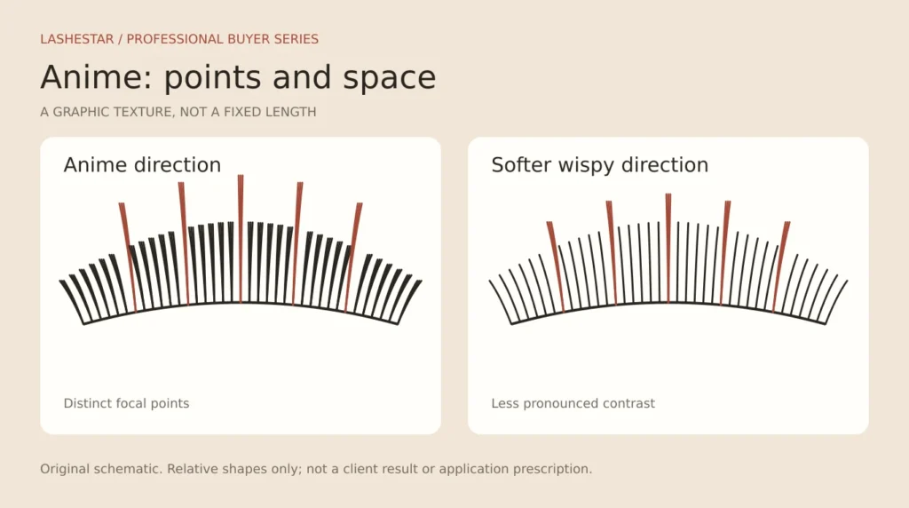 Anime Lashes: Graphic Points, Mapping and a Buyer’s Sample Brief