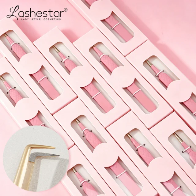 Lashestar Instagram post: Precision meets style. ✨ The LASHestar angled lash applicator features a textured gold tip for better control and a diamond-pattern handle f…